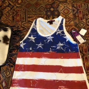American flag tank top medium